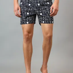 Cantabil Printed Pure Cotton Boxers MBOX00012_NAVY-picture-22