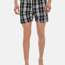 Ajile by Pantaloons Men Black Checked Pure Cotton Boxers-image-22