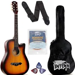 intern Acoustic Guitar Kit, With Bag, Strings, Picks & Strap Acoustic Guitar Linden Wood Rosewood Right Hand Orientation-picture-5
