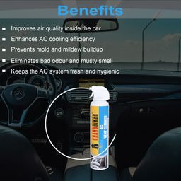 grandbiker Car AC Vent & Duct Cleaner with Long No-sal Pipe (450ML) Combo-picture-3