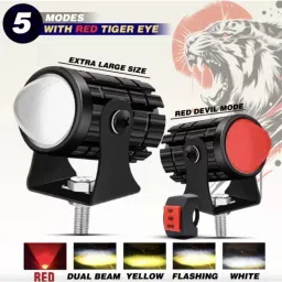 Minispot led foglight(red,yellow,white) colour[pack of 2pc led] Fog Lamp Car, Motorbike LED (12 V, 20 W)-8
