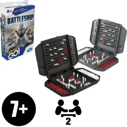 hasbro gaming Battleship Grab and Go Game; Portable 2 Player Game; Fun Travel Game for Ages 7+ Strategy & War Board Game image 4