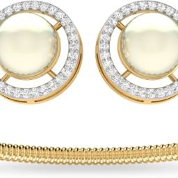 PC Jeweller The Taelyn Yellow Gold 18kt Diamond, Pearl Bracelet-image-7