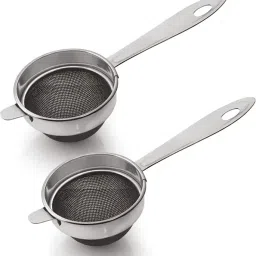 Double Mesh Tea Strainer Chalni 8 cm Diameter Strainer-43