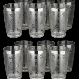 (Pack of 12) New Prism Pattern Water and Juice Drinking Glass Set (300ml,White,Pack of 12) Glass Set Water/Juice Glass-image-4