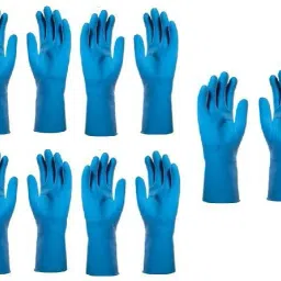 Reusable Rubber Hand Gloves Waterproof Household Gloves for Kitchen Cleaning, Dish Washing, Laundry, Perfect for Garden Lightweight and Durable Blue Wet and Dry Glove Set-image-17