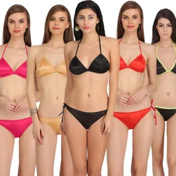 fashion comfortz Solid Women Bikini Multicolor Swimsuit-picture-13