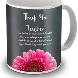 Thank You Teacher Printed Ceramic Ceramic Coffee Mug-image-62