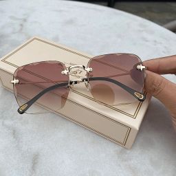 Gradient, Riding Glasses, UV Protection, Gradient Rectangular, Retro Square, Cat-eye Sunglasses (Free Size)-6
