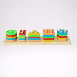 Geometric Shape Sorter Puzzle Toy Shape Matching Blocks Color LC03.2182 Geo-image-69