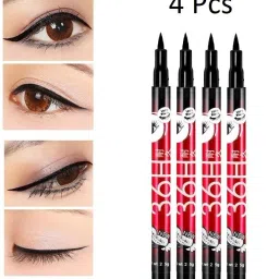 Insta Beauty Water & Smudge Proof 36 Hour Long Lasting Liquid EyeLiner Pack of 4 10 g-image-47
