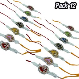 Designer Raksha Bandhan Rakhis Raksha Bandhan Gifts for Brother Rakhi Set Mauli Thread, Assorted Rakhi Set-16