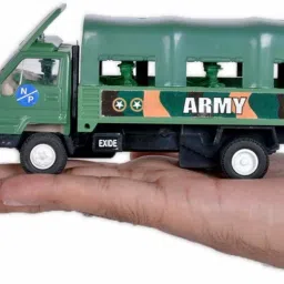 Indian DCM Army Truck, Pull Back Action,-3
