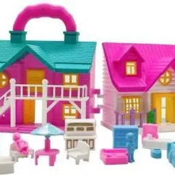 Beautiful Double Doll House With Furniture for kids-4