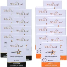 Regular & Frutta Flavour Cigarette, Herbal Smoke Sticks Pack Of 20 (400 Sticks) Smoking Cessations-image-17