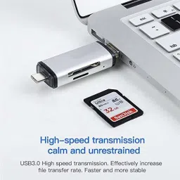 ULTRABYTES 3 in 1 Card Reader Type C to SD Micro SD TF/ USB 3.0 Laptop Adapter OTG Accessories Smart Memory Card Reader. USB Adapter image 4