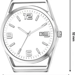vamkora Analog Watch - For Men White Dial Date Function VM-LR157 image 4