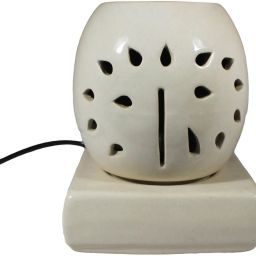Electric Aroma Oil Ceramic Diffuser, Oil Burner, Aroma Oil Diffuser for Home Regular (Color:Cream) (El Diffuser nariyal White) Diffuser-8