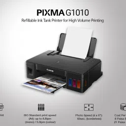 Canon PIXMA Ink Efficient G1010 Single Function Color Ink Tank Printer (Color Page Cost: 0.21 Rs. | Black Page Cost: 0.09 Rs. | Borderless Printing) image 5