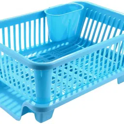 Dish Drainer Kitchen Rack Large Sink Set Dish Rack Drainer Drying Rack Washing Basket with Tray for Kitchen, Dish Rack Organizers, Utensils Tools Cutlery (Multi Color) Utensil Kitchen Rack (Plastic) Plastic-image-54