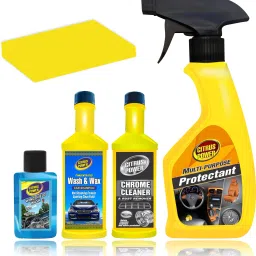 Car Polish 250ml, Wash & Wax 60ml, Chrome Cleaner 60ml, Wind Shield Cleaner 30ml, Sponge Combo-picture-0