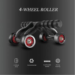 4 Wheel Abdominal Power Wheel Muscle Exercise Home Ab Roller Gym Roller Trainer Ab Exerciser-image-1