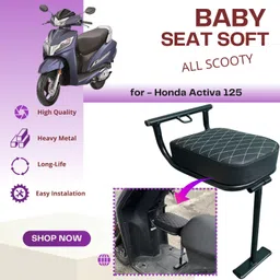 srphere High Quality Heavy Metal Folding Baby Seat For Honda Activa 125 Single Bike Seat Cover For Honda, Hero, TVS, Suzuki Access 125, Access, Activa, Activa 3G, Activa 4G, Activa 5G, Activa 6G, Jupiter, Burgman-picture-11