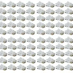 RAREGEAR RJ45 Cat5 Cat5e CAT6 Pass Through Transparent Connectors (Cat6 100 pcs pack) Network Interface Card-13