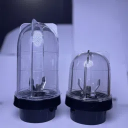 hoster Heavy Bullet Jar for Mixer Grinder Set of 2 (530ml & 350ml) Mixer Juicer Jar image 2