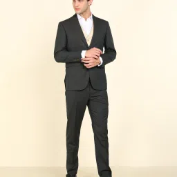 Men Three Piece Suit Textured Suit-picture-19