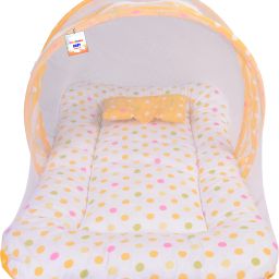Baby Boys & Baby Girls Mosquito Net Bed With Cusioned Pillow Standard Crib-image-91