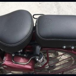 KBA-Seat Cover Black fancy For Enfield Classic 350/500 cc , Classic chrome Split Bike Seat Cover For Royal Enfield Classic Desert Storm-image-45