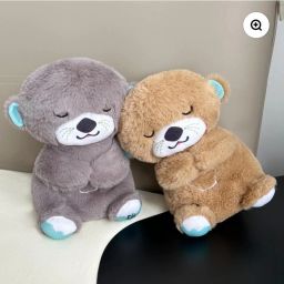 Breathing Otter Glowing Music for Baby Sensory Sleep Lights Rhythmic Gift Toy-25