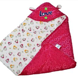 Printed Crib Hooded Baby Blanket for Mild Winter-image-94