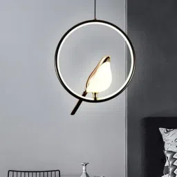 sinoman Modern Black Led Bird Round Ceiling Light Fixture Pendant Light-picture-6