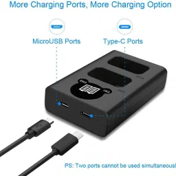Camstuffs LP-E17 Dual Fast Type 'c' USB camera charger with LCD Display for Canon Camera Battery Charger image 4