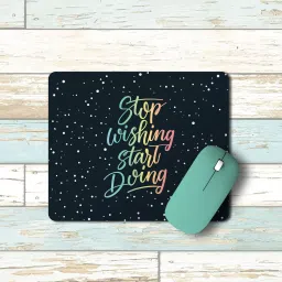 FA6 Motivational Rubber Mouse Pad Digital Printed Anti-Slip Mouse Pads for Wireless Mouse, Desktop and Gaming Laptop Computers (Black Stop Wishing Start Doing Mouse Pad) Mousepad-image-35