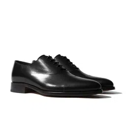 Rapawalk Black Handcrafted Standard Width Leather Oxfords-image-94