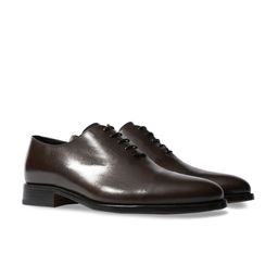 Rapawalk Brown Handcrafted Standard Width Leather Oxfords-image-53