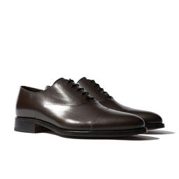 Rapawalk Brown Handcrafted Standard Width Leather Oxfords-image-1