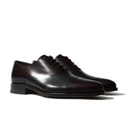 Rapawalk Burgundy & Black Handcrafted Standard Width Leather Oxfords-image-16