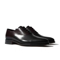 Rapawalk Burgundy & Black Handcrafted Standard Width Leather Oxfords-image-15