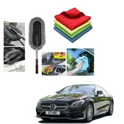 1 Microfiber Duster, 4 Pcs Microfiber Cloth Combo-18