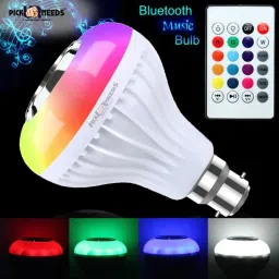 pick ur needs Music Led Bulb With Bluetooth Connection With Remote Control Pack of 2 Dual Disco Ball image 2