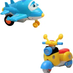 Mini Scooter and Robo Plane for Kids, Pack of 2, Friction Toys-picture-39