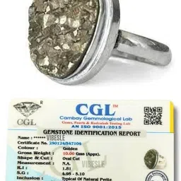 Original Pyrite Stone Ring - Certified Pyrite Ring for Men and Women Stone Crystal Ring-image-87