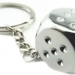 True Traders silver metal dice keychain Key Chain-image-27