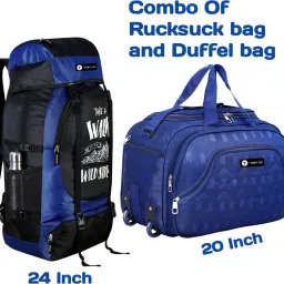 Rucksack and Duffel Bag With Wheels Combo Pack of 2 For men and women Rucksack- 70 L-image-75