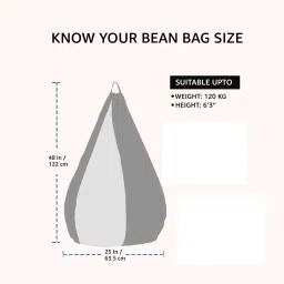 star 4XL Don't Rush Me Printed Bean Bag Filled With Beans Teardrop Bean BagWith Bean Filling image 4