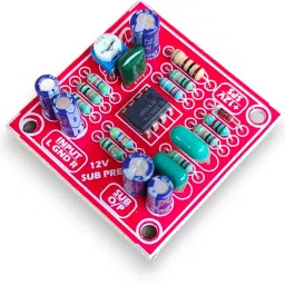 SUBWOOFER PRE-AMP Board,12V-DC Bass Gain Adjustable Preset Suitable Car-Auto-Van Electronic Components Electronic Hobby Kit-18
